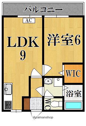 レジデンスアキシノ(1LDK/1階)の間取り写真