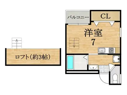 アレグリア桜(1K/3階)の間取り写真