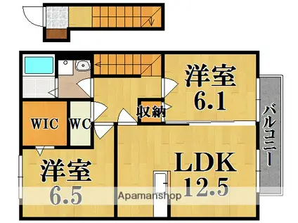 シエラ二上(2LDK/2階)の間取り写真