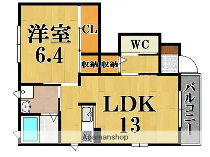 シャーメゾン秋山A(1LDK/1階)の間取り写真