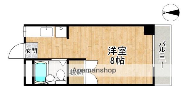 コーポ華(1K/3階)の間取り写真