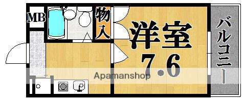 エスポワール信貴(1K/1階)の間取り写真