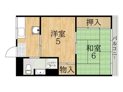 辻内マンション(2K/3階)の間取り写真