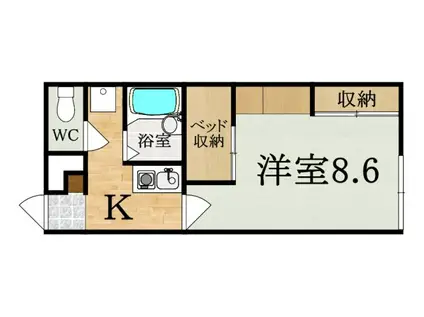 レオパレスバンビーノ(1K/2階)の間取り写真