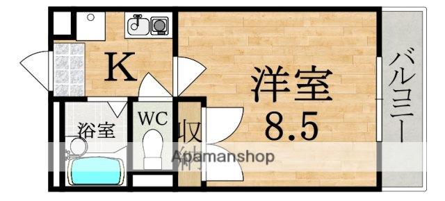 レオパレスHIRATAPARTⅡ(1K/1階)の間取り写真
