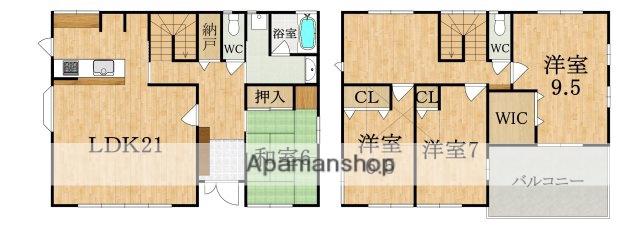 関西本線 奈良駅 バス乗車時間:16分 上三橋バス停で下車 徒歩8分 2階建 築31年(4LDK)の間取り写真