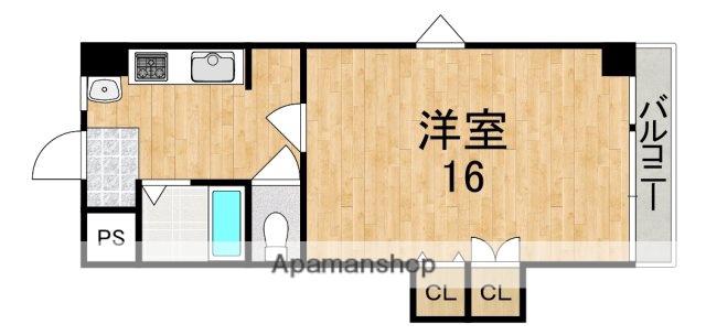 GRANDSTEADY奈良三条(1DK/7階)の間取り写真
