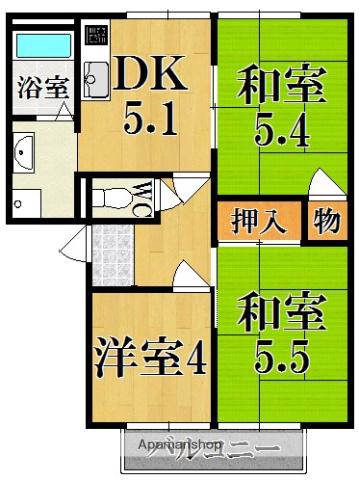 ラフォーレ(3K/1階)の間取り写真