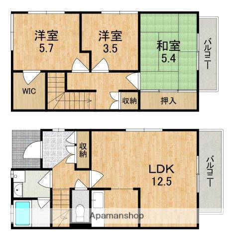 三木メゾネット(3LDK)の間取り写真