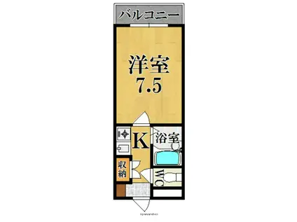 アーバンヒルⅢ(1K/2階)の間取り写真