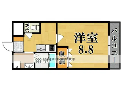 ワンライフ大和(1K/1階)の間取り写真