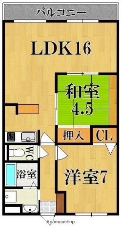 エミネンス(2LDK/2階)の間取り写真