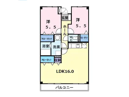 フローレスタ(2LDK/1階)の間取り写真