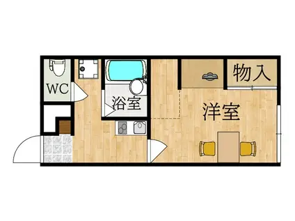 レオパレスニューエイジ(1K/1階)の間取り写真