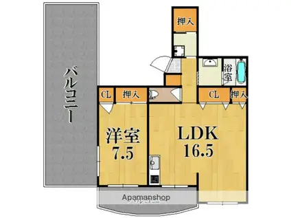 武田マンション(1LDK/4階)の間取り写真