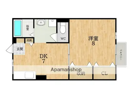 メゾン・ド・エスポワール(1DK/2階)の間取り写真