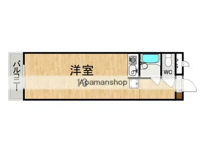 ヤマセンビル(1K/4階)の間取り写真