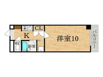 グランシャリオ生駒(1K/2階)の間取り写真