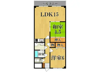 ヴェルドミール(2LDK/3階)の間取り写真