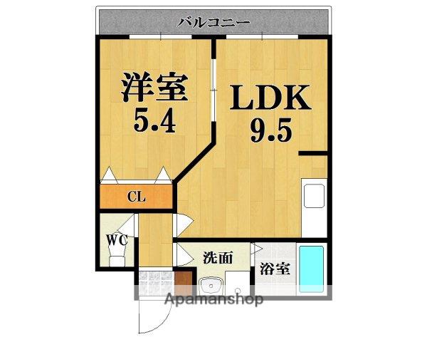ルモンペジーブル(1LDK/1階)の間取り写真