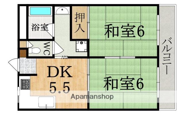 城戸マンション(2K/1階)の間取り写真