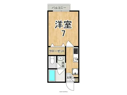 GRACE1(1K/2階)の間取り写真