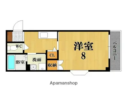 メゾン16(1K/3階)の間取り写真