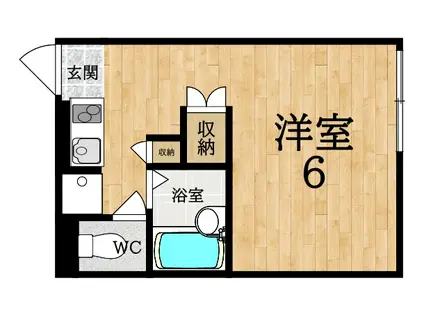 レオパレスシプレ(1K/2階)の間取り写真