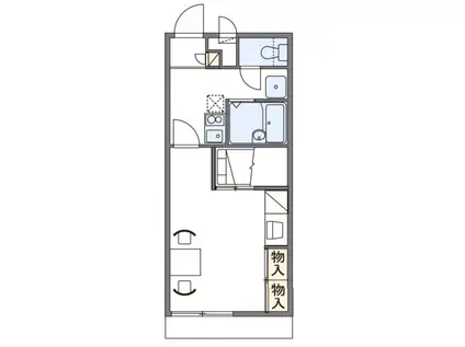 レオパレスSOPRA(1K/1階)の間取り写真