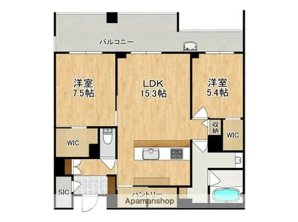 シャトードールプレミア(2LDK/1階)の間取り写真