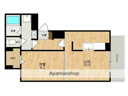 アプリコットIV(1LDK/2階)の間取り写真