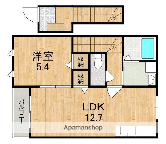 メゾン宮ノ堀C棟(1LDK/2階)の間取り写真