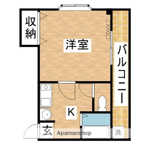 アピアハイツ(1K/3階)の間取り写真