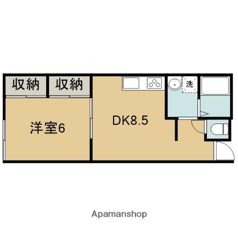 ハイツNR(1DK/1階)の間取り写真