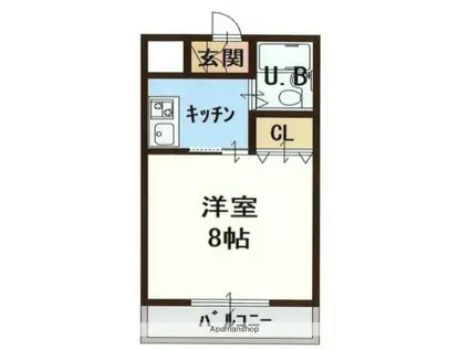 フォルテ橋本(1K/1階)の間取り写真