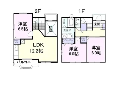 シャトレ(3LDK/1階)の間取り写真