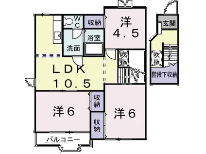 ヴィンヤードハウスⅡ(3LDK/2階)の間取り写真