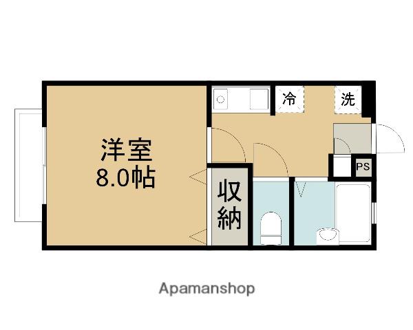 メゾンラメール(1K/2階)の間取り写真