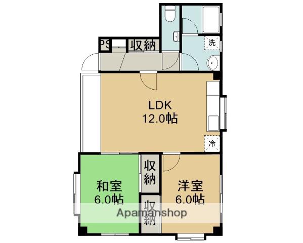 イースト・ハイツ(2LDK/2階)の間取り写真
