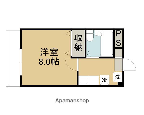 マンション創夢Ⅱ(1K/3階)の間取り写真