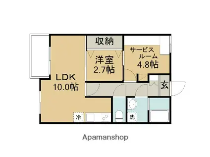 LIEN大杙(1SLDK/1階)の間取り写真