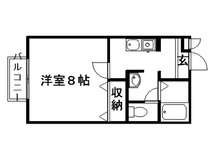 コーポラス吉村(1K/1階)の間取り写真