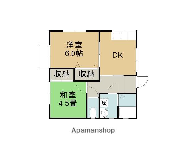 カームハイツ(2DK/2階)の間取り写真
