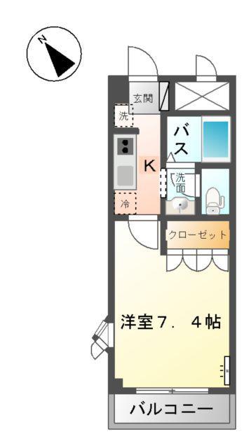 久松プレイス(1K/2階)の間取り写真