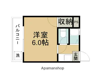 ロジュマンA(1K/2階)の間取り写真
