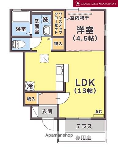 ラフォンテ(1LDK/2階)の間取り写真