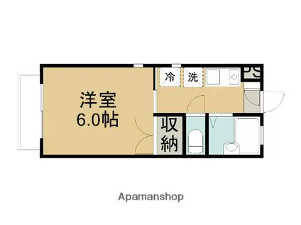 エムフラットB(1K/2階)の間取り写真