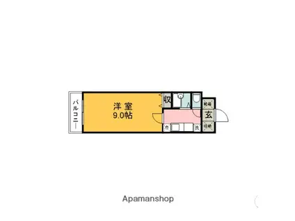 コスモス21(1K/2階)の間取り写真