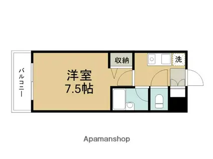 グランデコーポ(1K/4階)の間取り写真