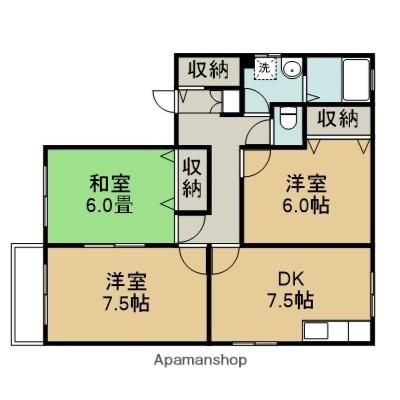 ベルエポック(3DK/1階)の間取り写真